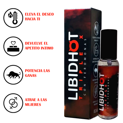 PERFUME LIBIDHOT TRIPLE X CON FEROMONAS